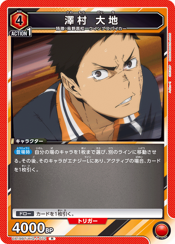 澤村 大地(R)(UA19BT/HIQ-1-072)