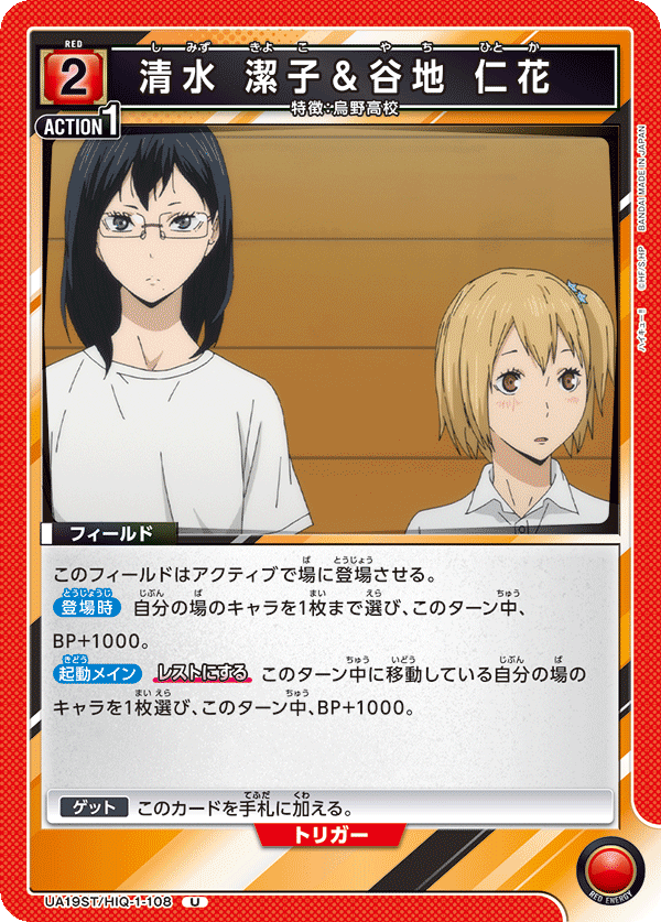 清水 潔子＆谷地 仁花(U)(UA19ST/HIQ-1-108)