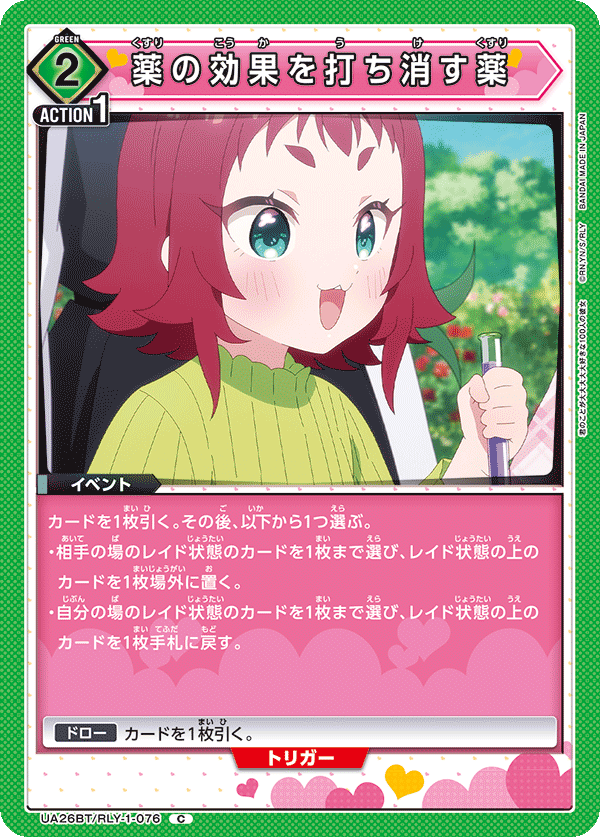 薬の効果を打ち消す薬(C)(UA26BT/RLY-1-076)
