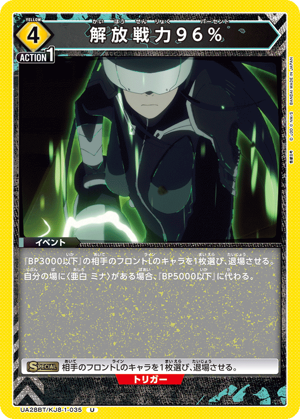 解放戦力96％(U)(UA28BT/KJ8-1-035)