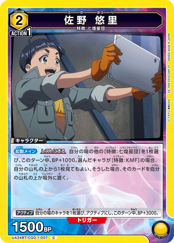 佐野 悠里(C)(UA34BT/CGD-1-007)