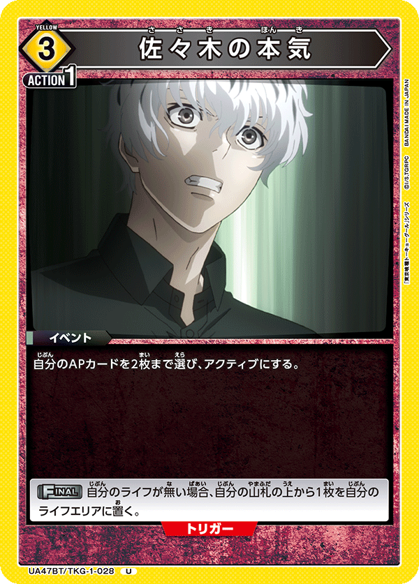 佐々木の本気(U)(UA47BT/TKG-1-028)